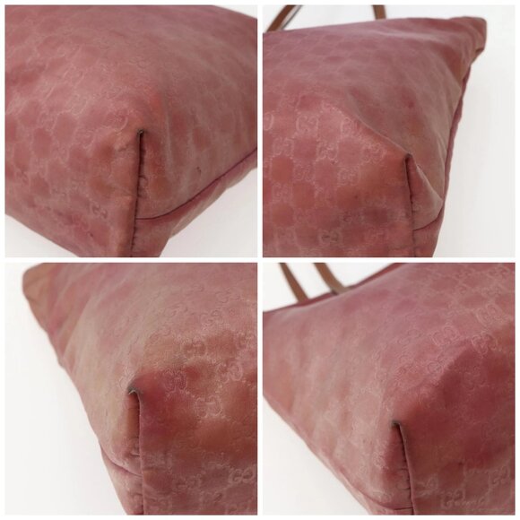 GUCCI GG Canvas Tote Bag Nylon Pink Gold 295252 Auth - Picture 16 of 16